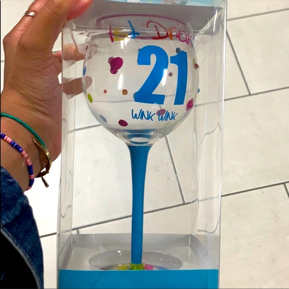 Hand Painted 21st Birthday Wine Glass | Custom Gift Idea | Keepsake Celebration